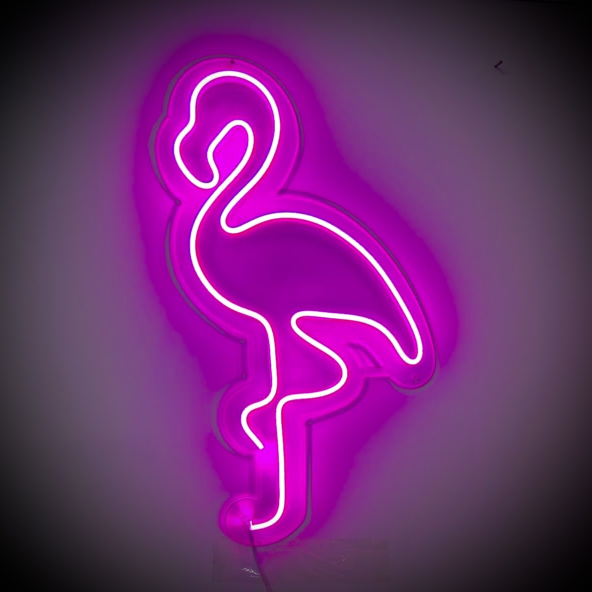 Flamingo Neon Duvar Tabelası